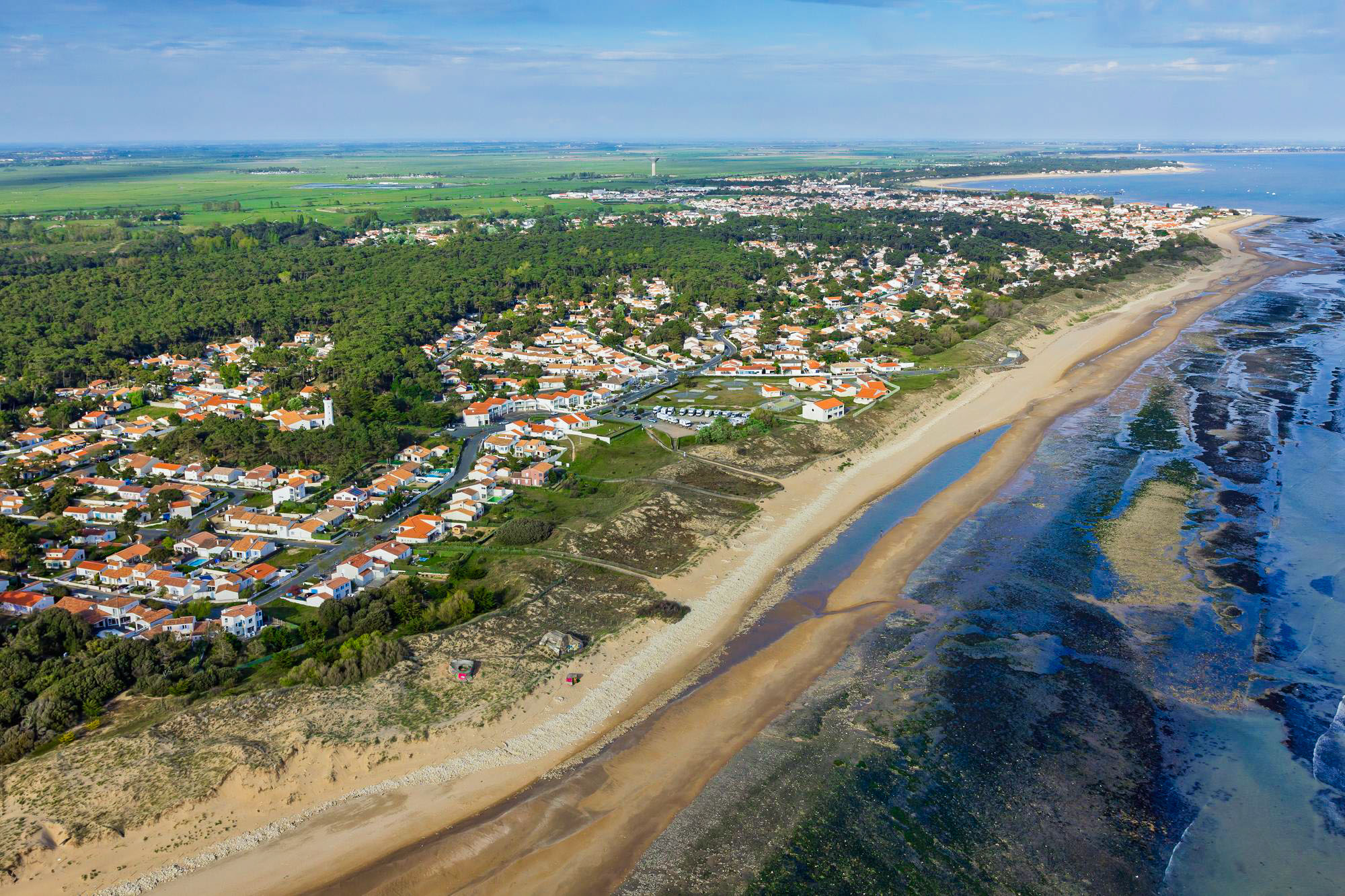La Tranche sur Mer vue du ciel