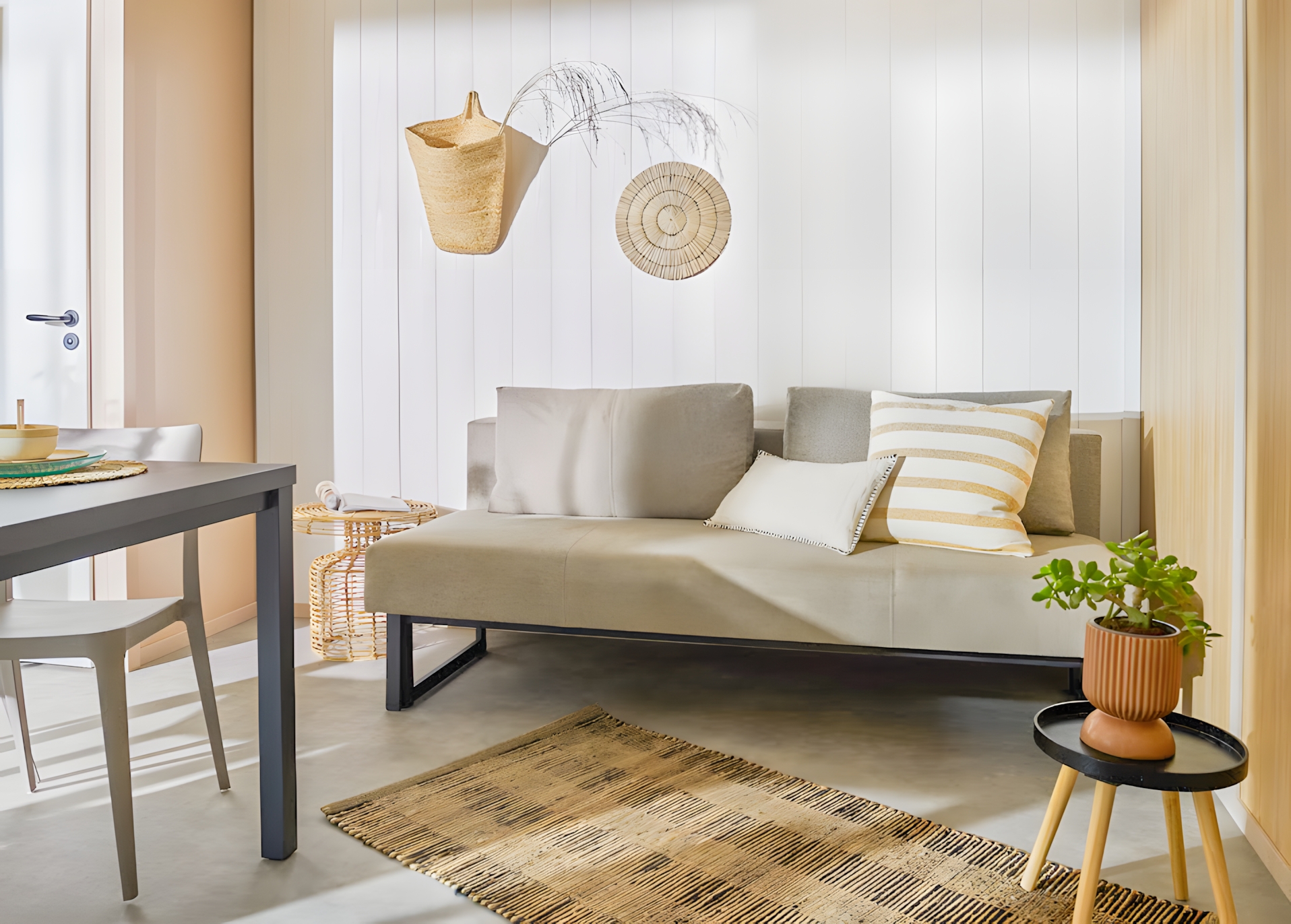 Villa sur pilotis canapé lit