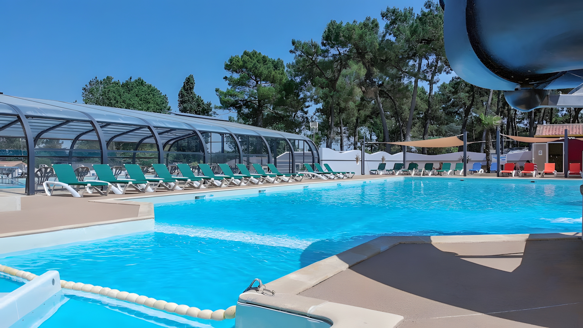 camping avec piscine et toboggan la faute sur mer