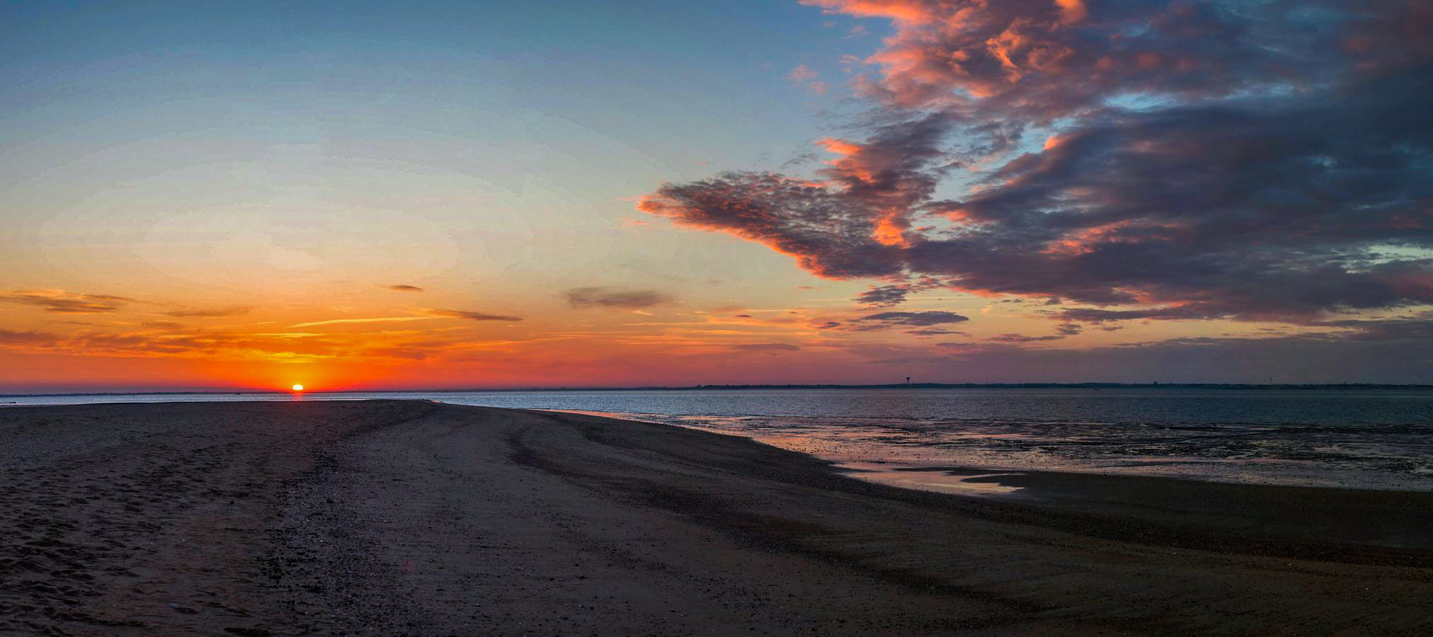 coucher de soleil depuis la Pointe de l'Aiguillon
