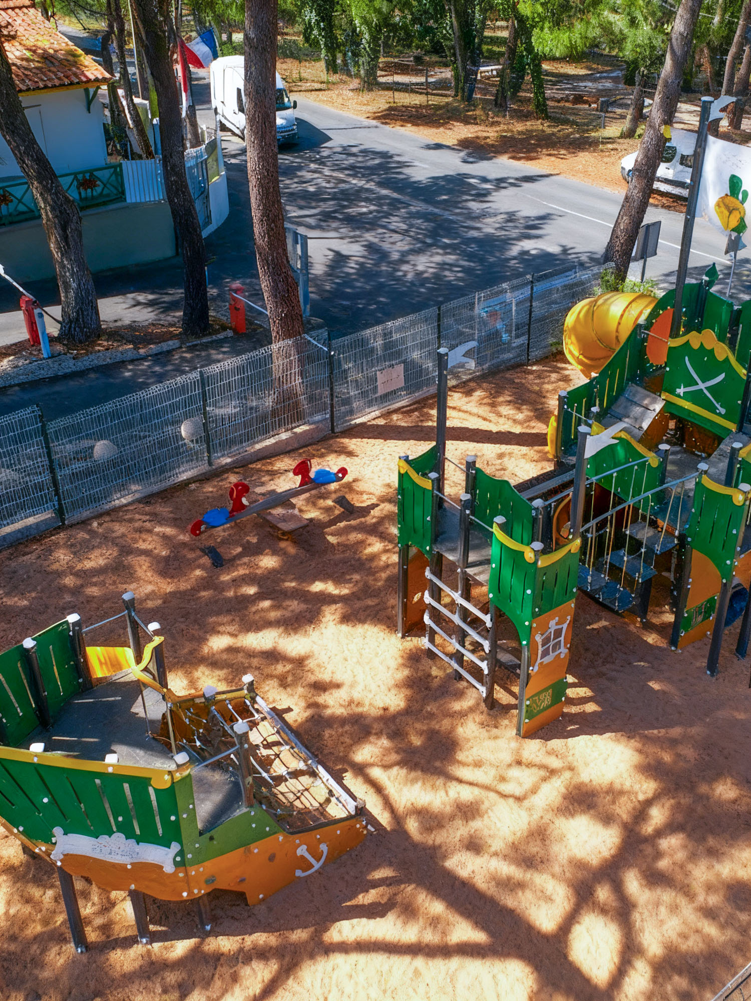 pirate ship play area camping la siesta